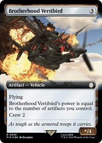 Brotherhood Vertibird (Extended Art) (Surge Foil) (NM Foil) [Fallout]