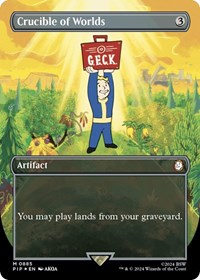 Crucible of Worlds (Borderless) (Surge Foil) (NM Foil) [Fallout]