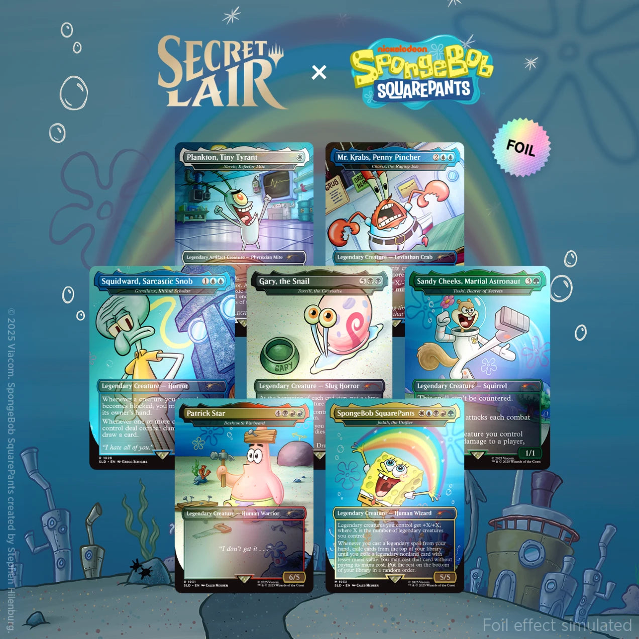 Secret Lair Drop: Spongebob Squarepants: Legends of Bikini Bottom - Rainbow Foil Edition