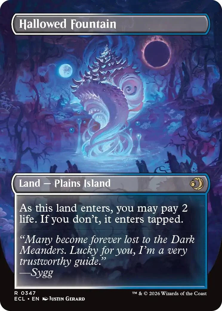 Hallowed Fountain (Borderless, NM Foil) [Lorwyn Eclipsed]