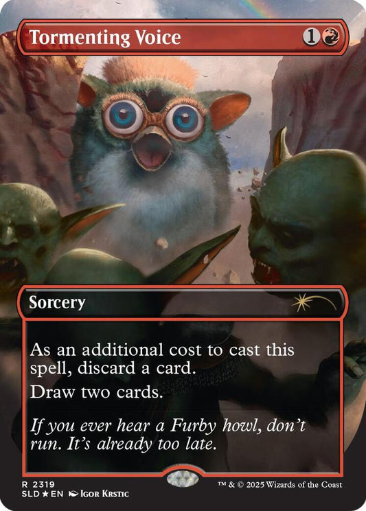 Tormenting Voice (NM Rainbow Foil) [Secret Lair Drop Series]