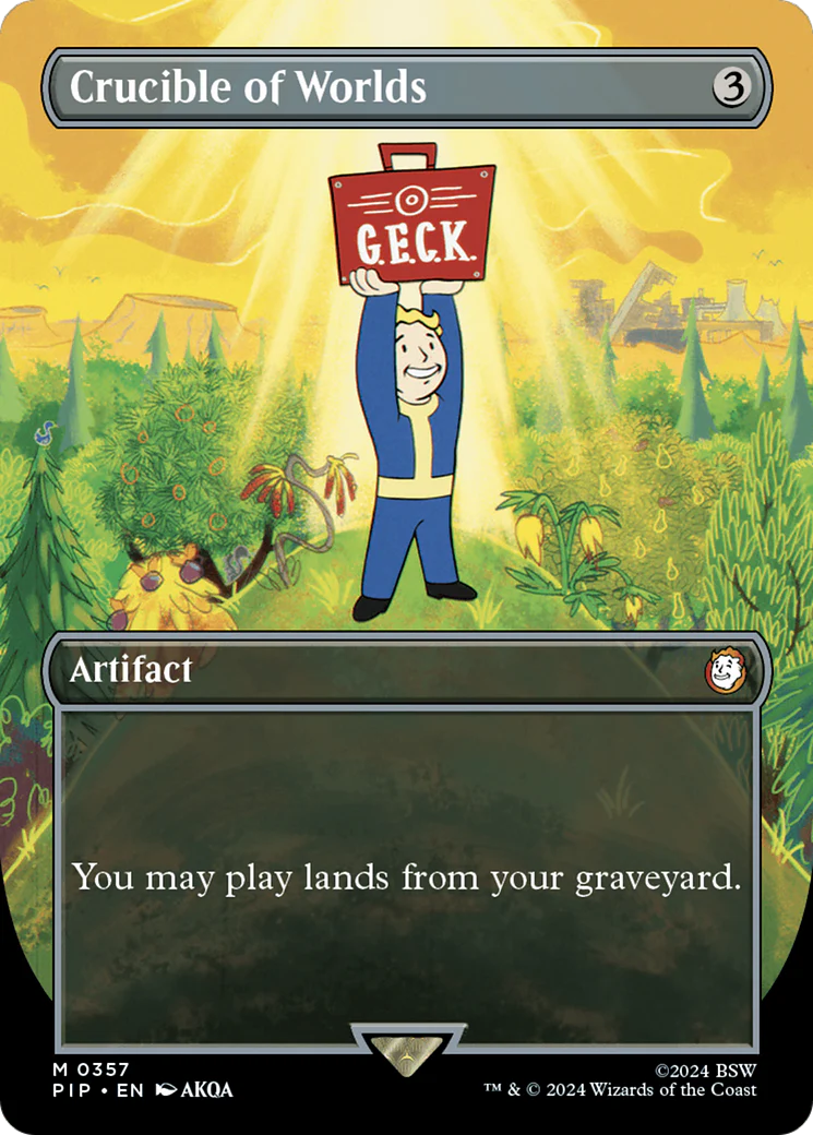 Crucible of Worlds (Borderless, NM Foil) [Fallout]