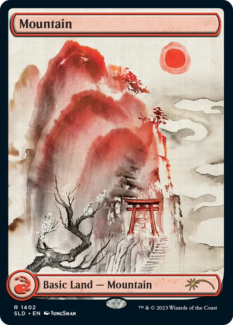 Mountain (1402) (NM Foil) [Secret Lair Drop Series]