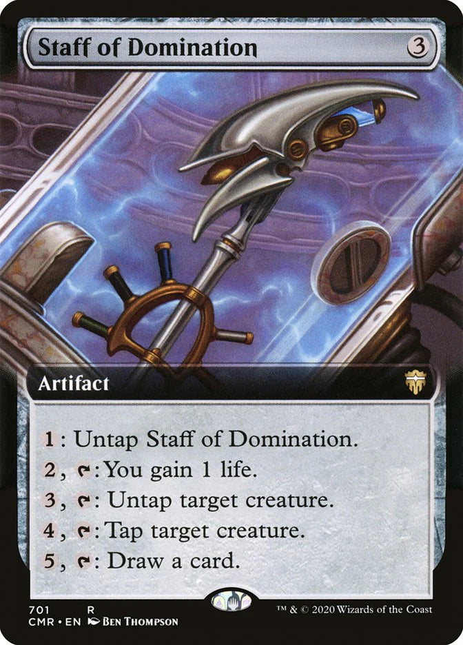Staff of Domination (Extended Art, NM Nonfoil) [Commander Legends]