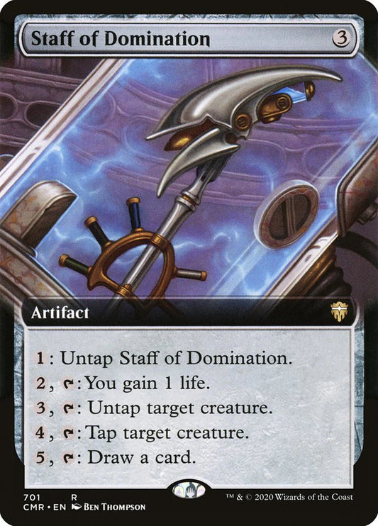 Staff of Domination (Extended Art, NM Nonfoil) [Commander Legends]