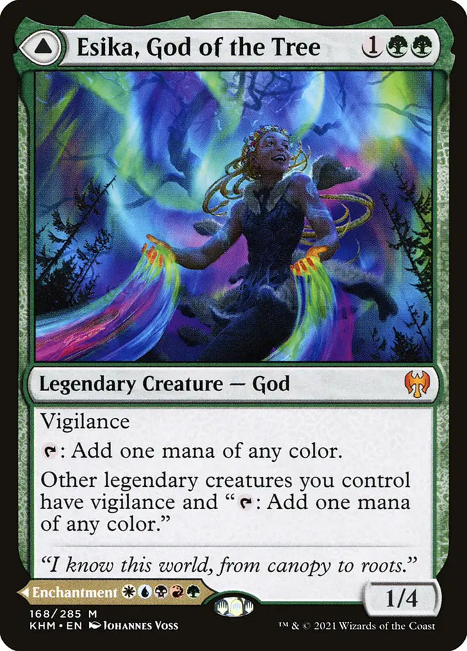 Esika, God of the Tree // The Prismatic Bridge (German, NM Nonfoil) [Kaldheim]