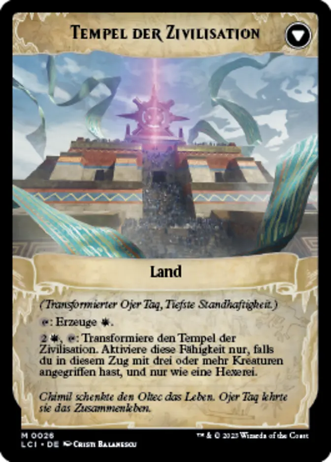 Ojer Taq, Deepest Foundation // Temple of Civilization (German, NM Nonfoil) [The Lost Caverns of Ixalan]