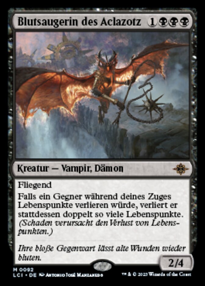 Bloodletter of Aclazotz (German NM Nonfoil) [The Lost Caverns of Ixalan]