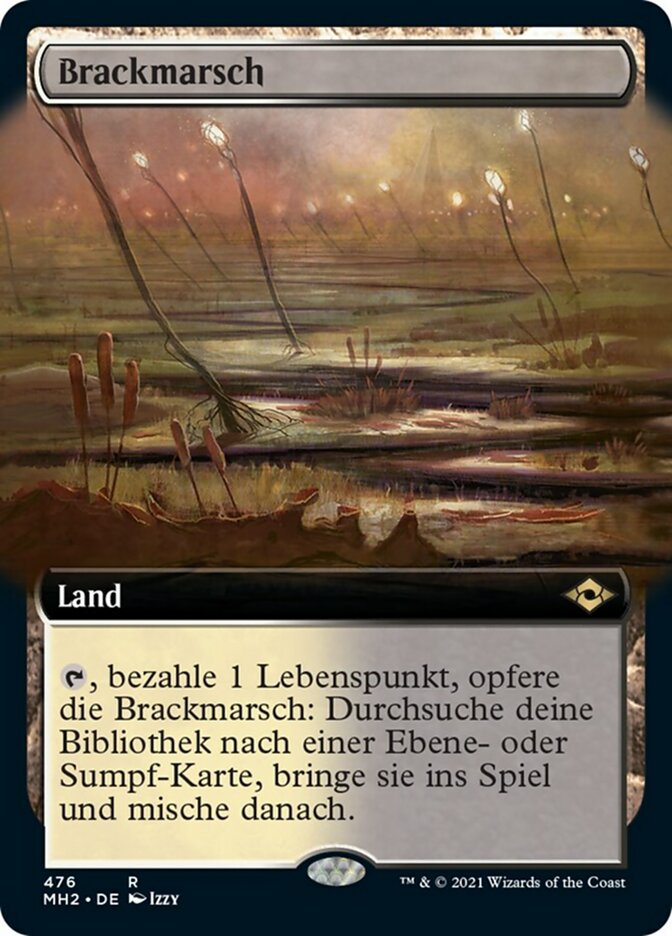 Marsh Flats (Extended Art) (German, NM Foil) [Modern Horizons 2]