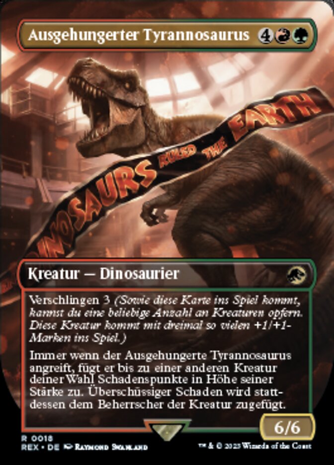 Ravenous Tyrannosaurus (Borderless, German NM Nonfoil) [Jurassic World Collection]