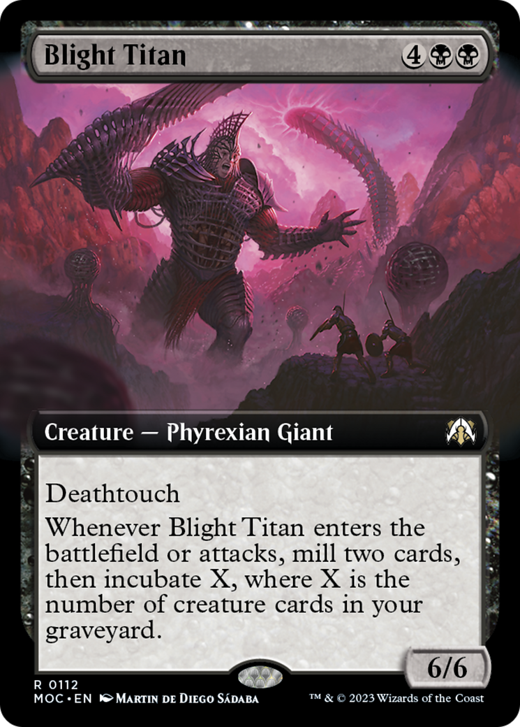 Blight Titan (Extended Art) [Commander: March of the Machine]